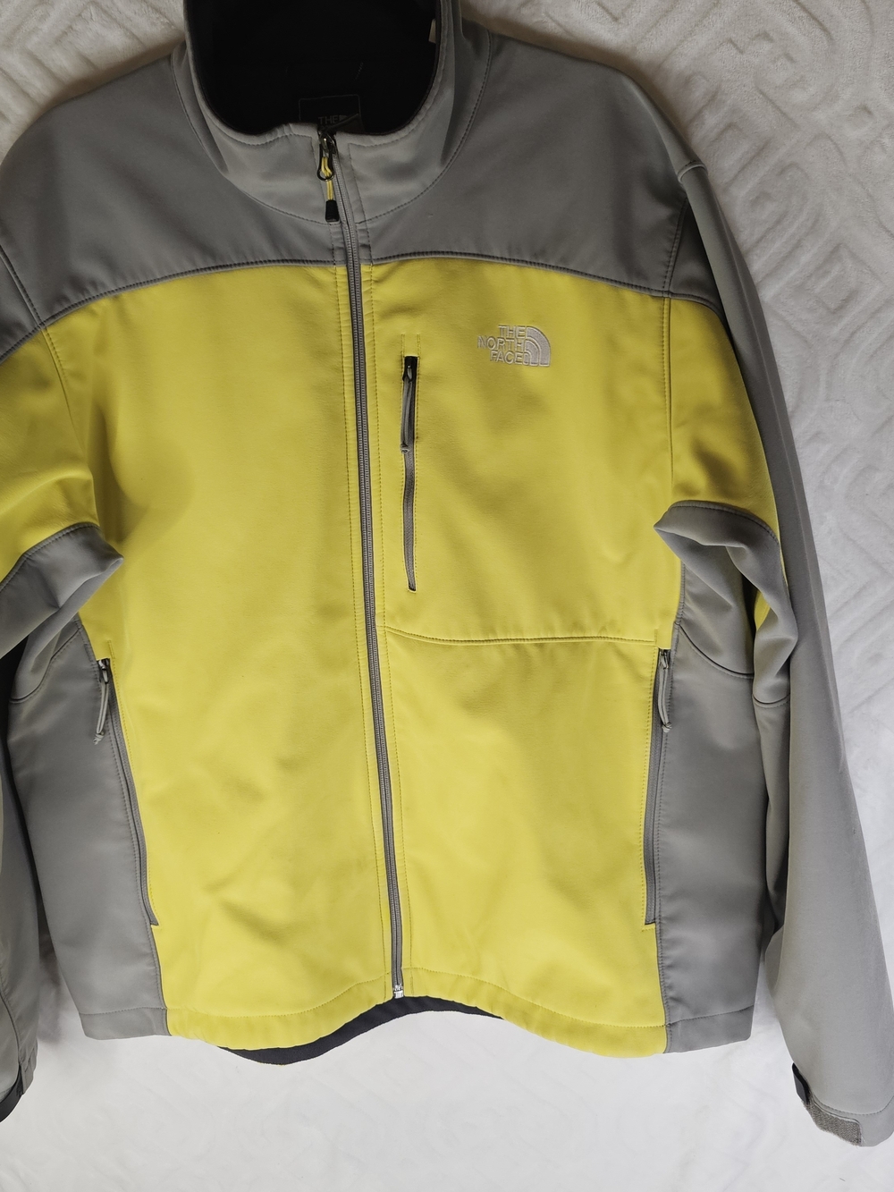 The North Face Yellow & Gray Softshell Jacket